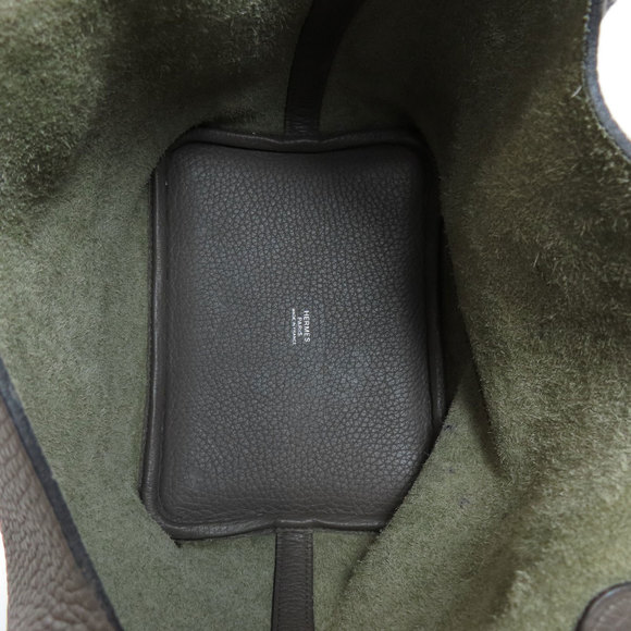 Hermes Picotin Lock PM Gray Silver Hardware Handbag Taurillon - Picture 5 of 10